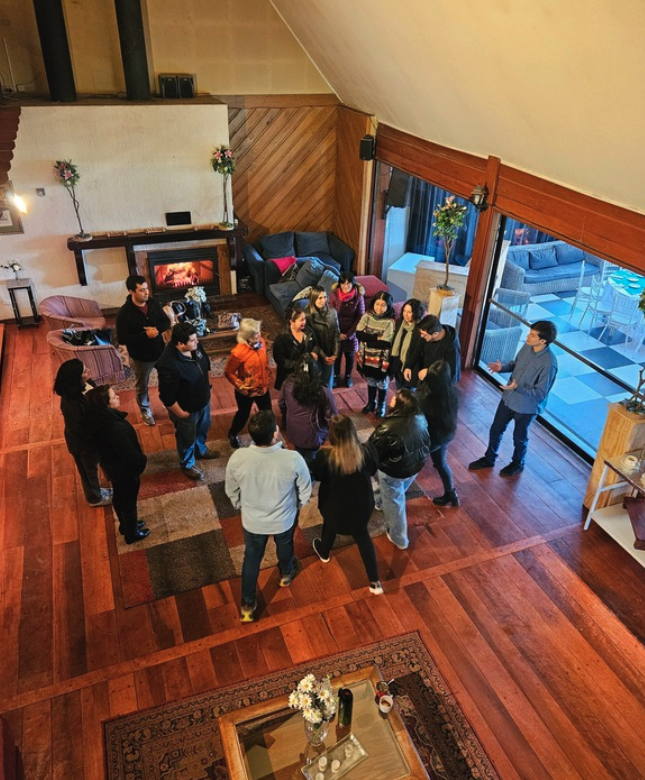 Grupo participando en una dinámica colaborativa durante una jornada de formación